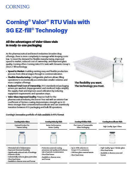 Corning® Valor® RTU Vials