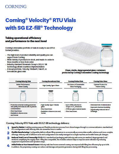 Corning® Velocity® RTU Vials