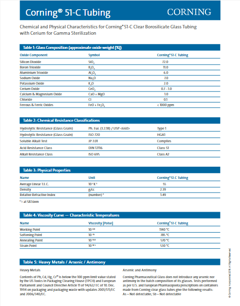 Corning® 51-C Tubing