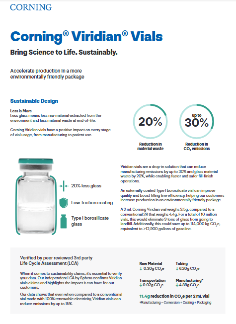 Corning® Viridian® Vials