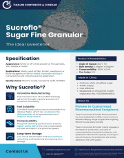 Sucroflo®~ an option for compressible sugar fine granular with good flowing ability