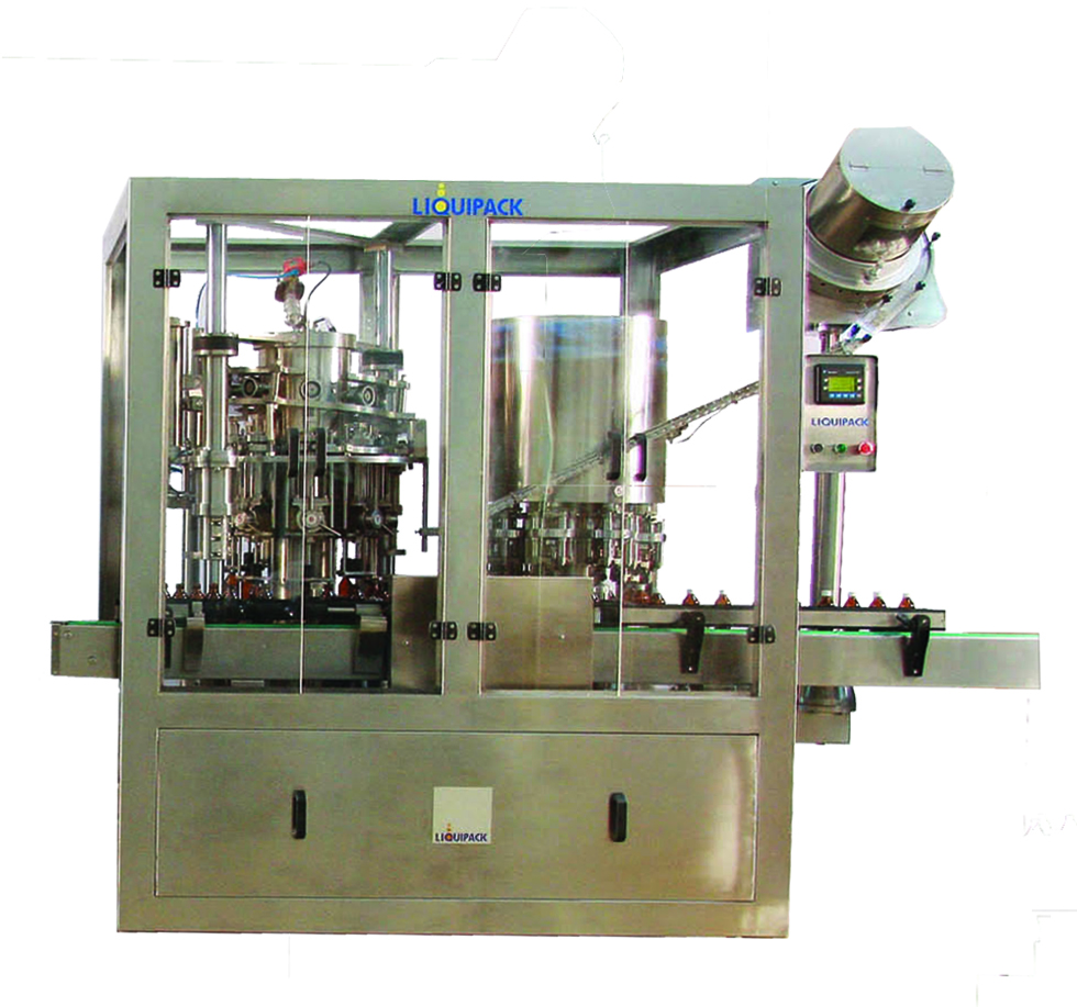 Monoblock filling and sealing machine