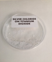 Silver chloride on titanium dioxide