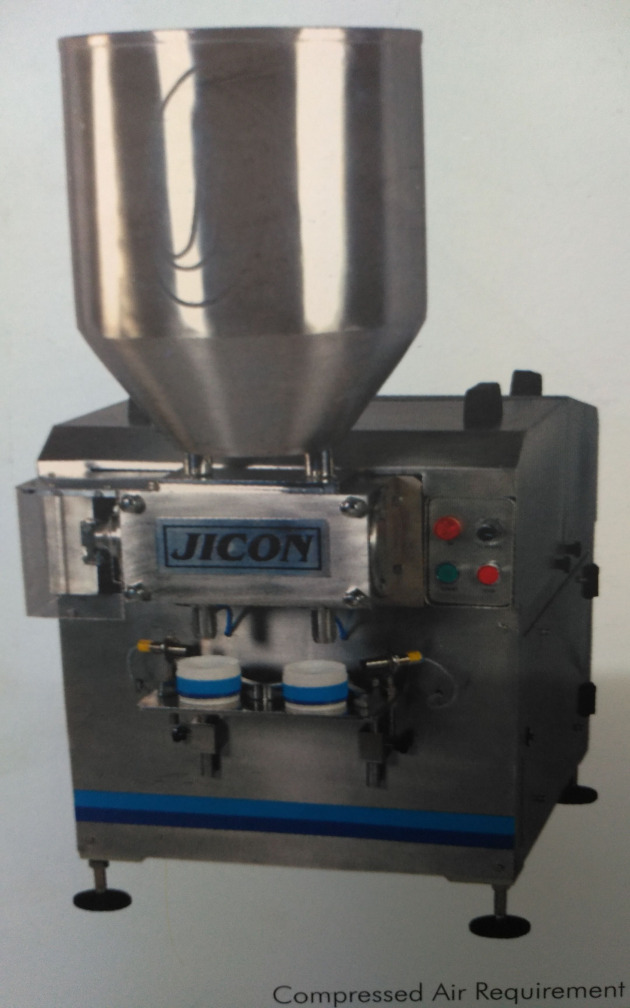 Semi automatic container filling machine (for creams and ointments)