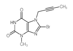 8-Bromo-7-(but-2-yn-1-yl)-3-methyl-1H-purine-2,6(3H,7H)-dione Cas No: 666816-98-4