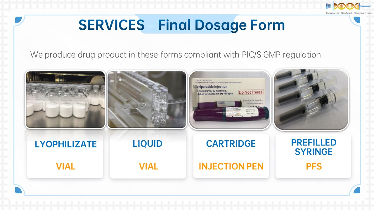 CDMO Services - FDF drugs