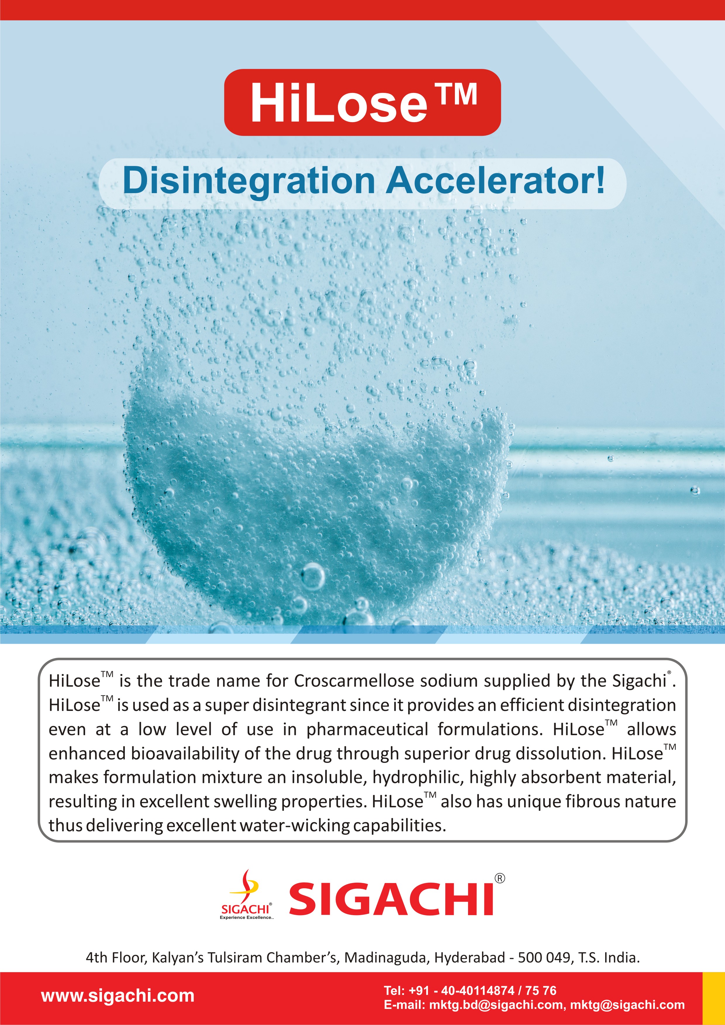 Hilose™- Disintegration Accelerator