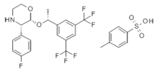 (2R,3S)-2-[(1R)-l-[3,5-Bis(trifluoromethyl)phenyl]ethoxy]-3-(4-fluorophenyl)-morpholine,4-methylbenzene-sulfonate