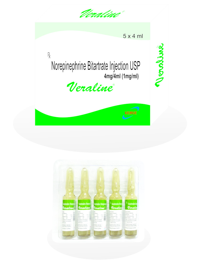 NORADRENALINE (NOREPINEPHRINE) USP 1MG/ML, 4ML AMPOULE