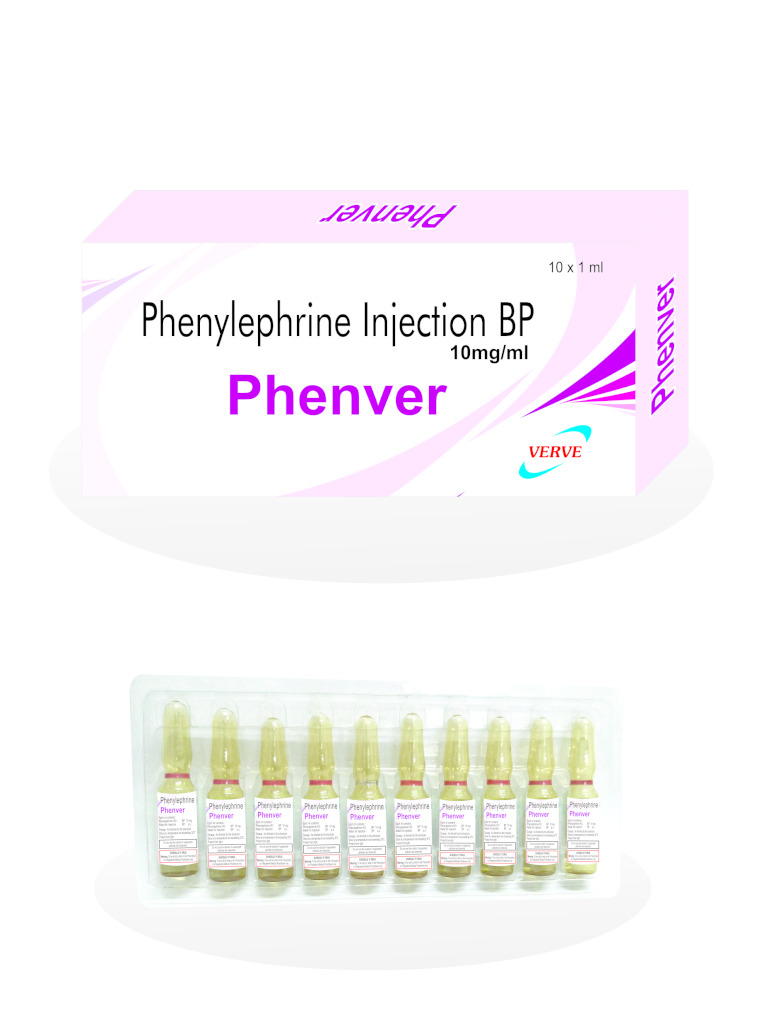 PHENYLEPHRINE INJECTION 10MG/ML, 1ML AMPOULE