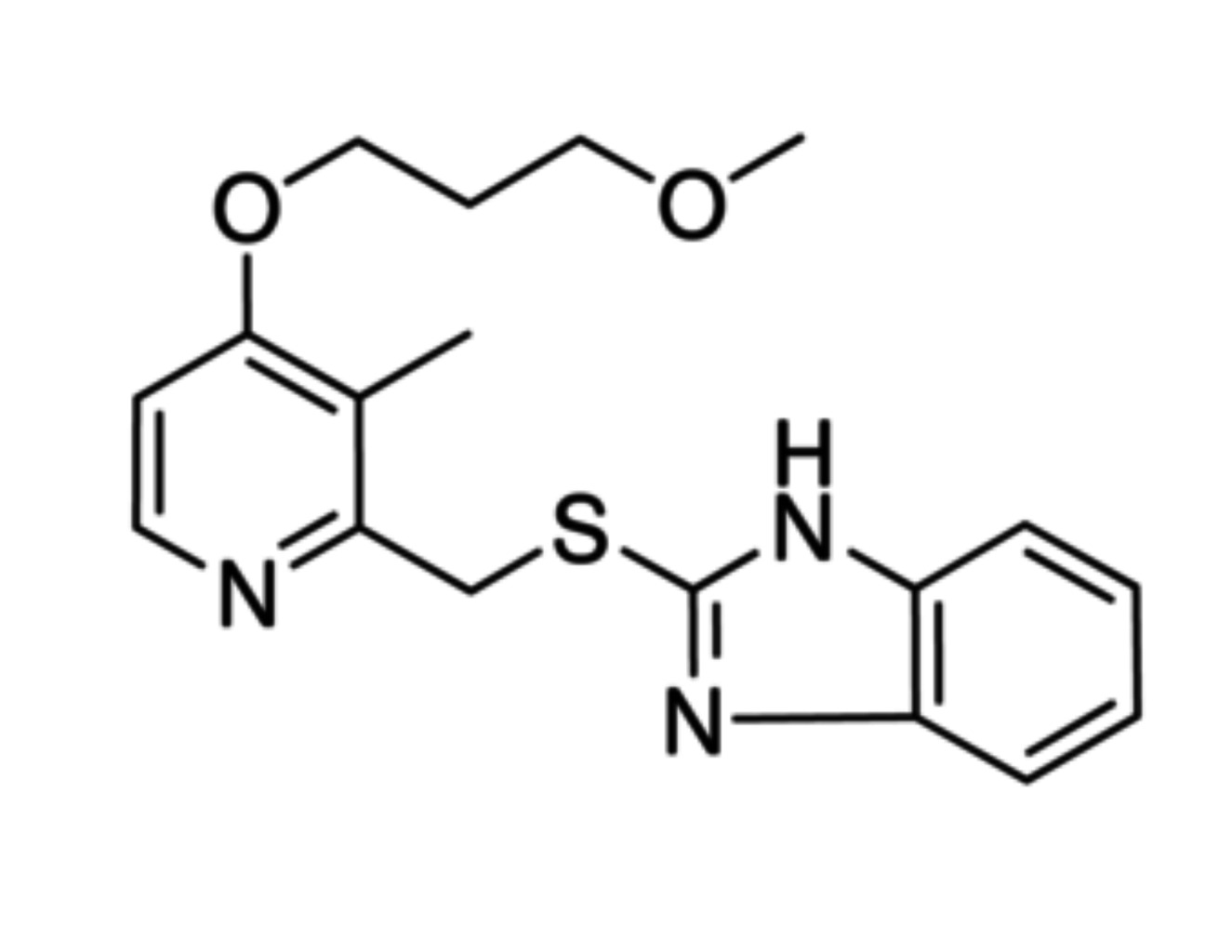 2-[[(4-(3-Methoxypropoxy)- 3-methyl-2-pyridinyl)-2-methyl]thio]- 1H-benzimidazole