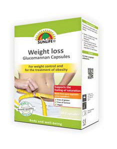 Glucomannan weight reduction capsules