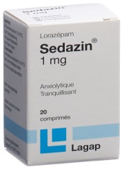 Sedazin 1mg  (Lorazepam) tab