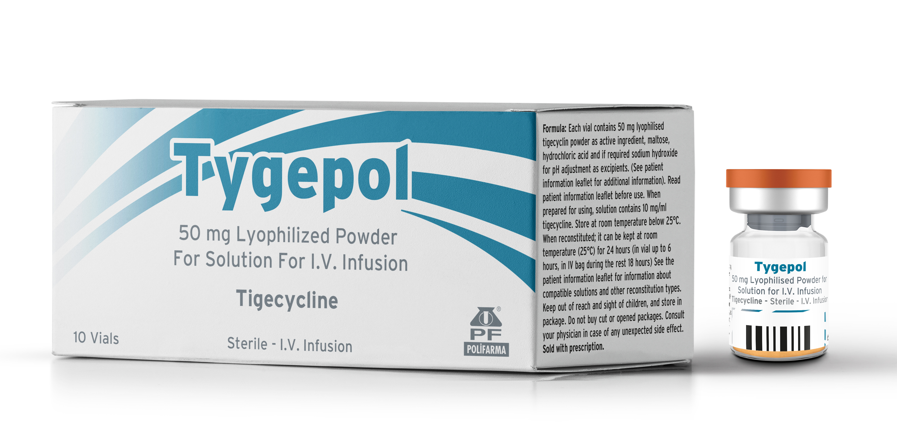 TYGEPOL 50 mg IV lyophilized powder for infusion solution