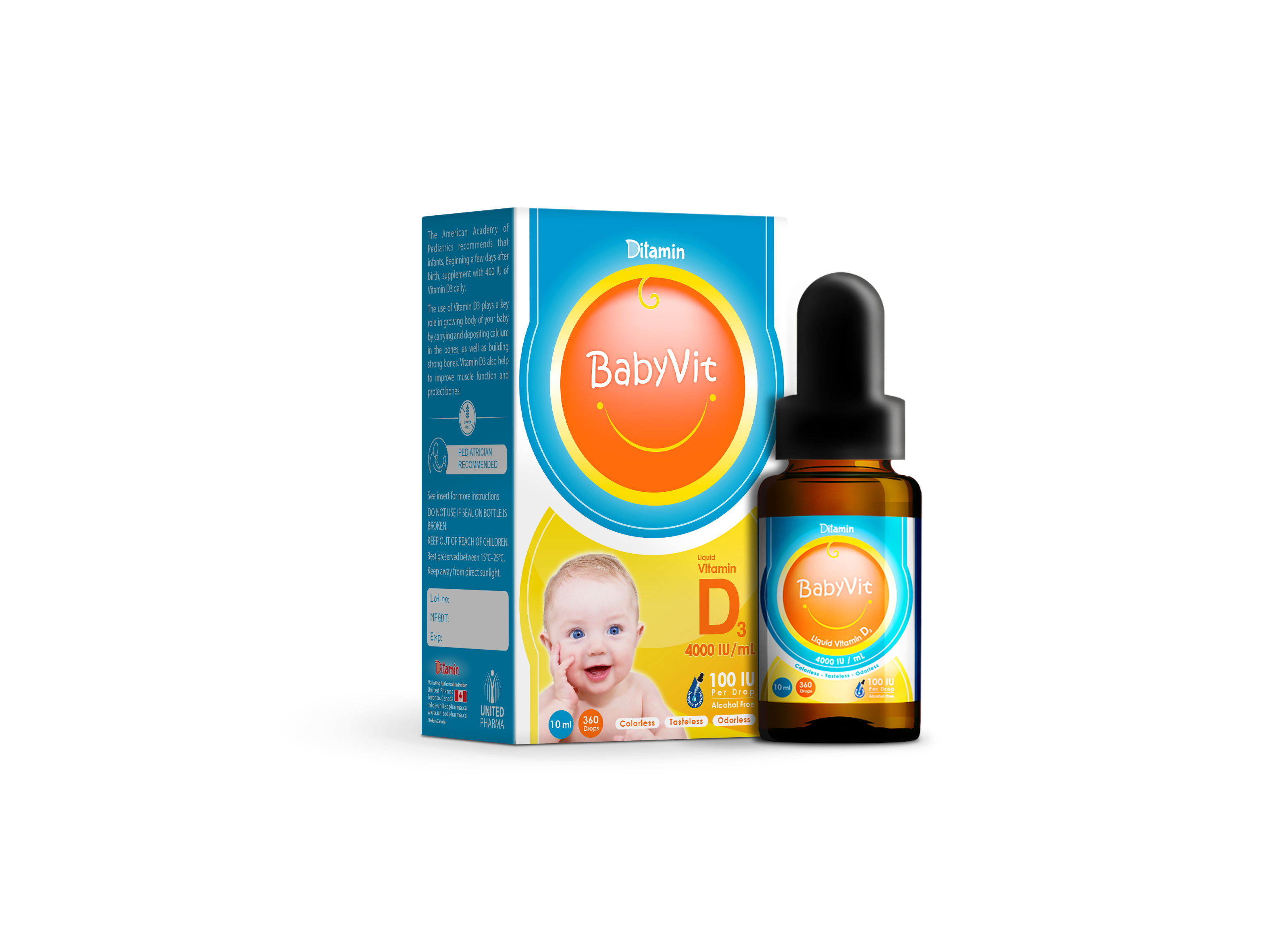 Ditamin BabyVit Liquid Vitamin D3 100 IU Drops