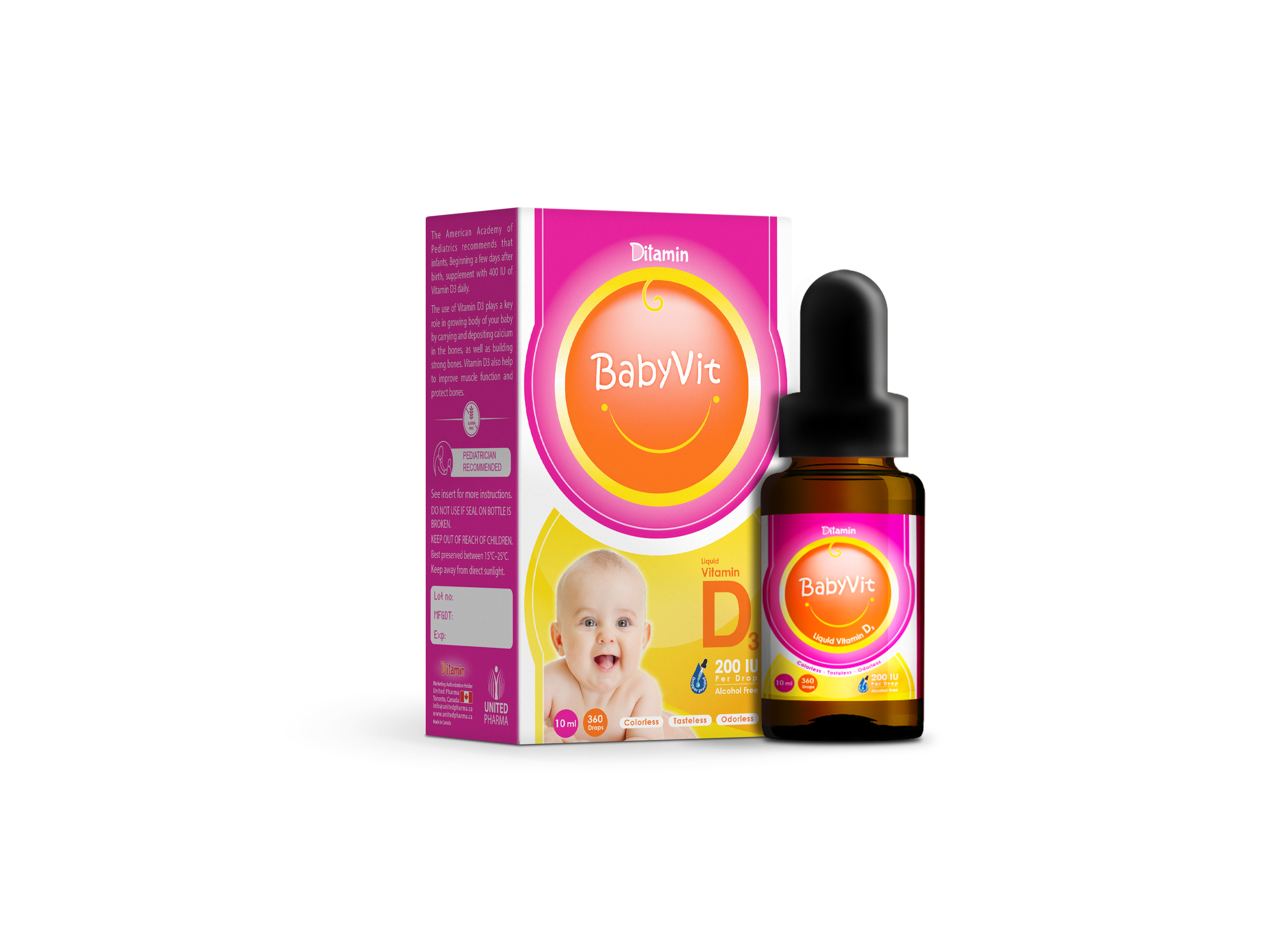 Ditamin BabyVit Liquid Vitamin D3 200 IU Drops