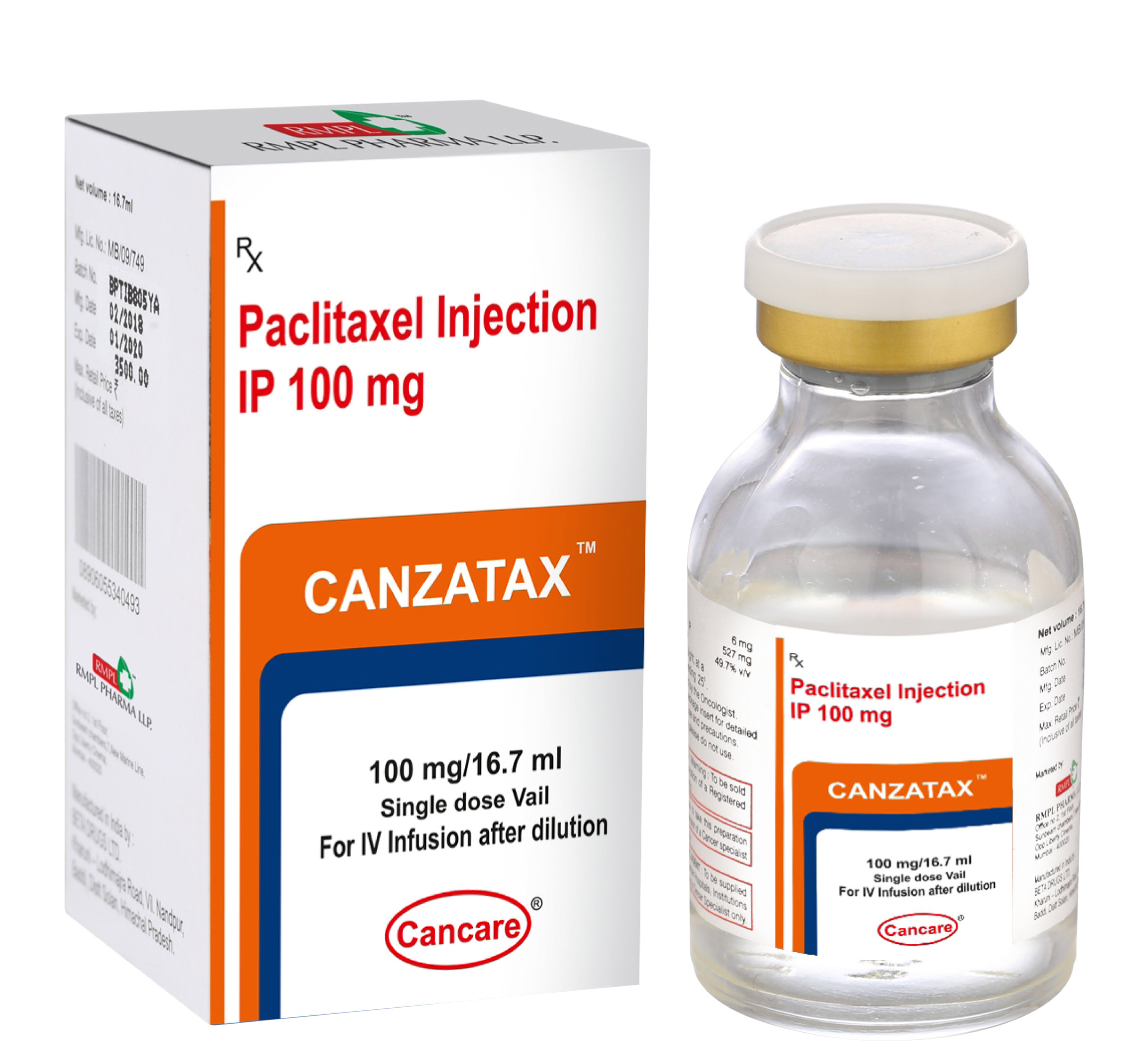 INJ. CANZATAX 100 MG