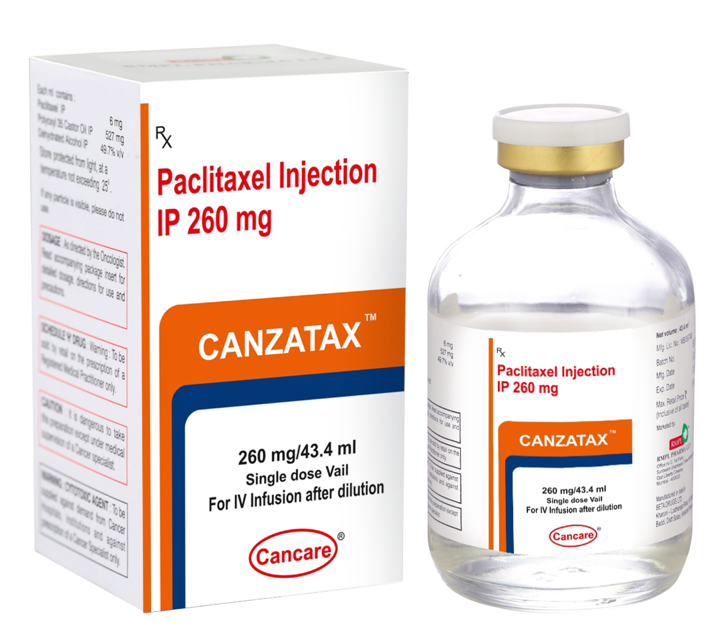 INJ. CANZATAX 260 MG