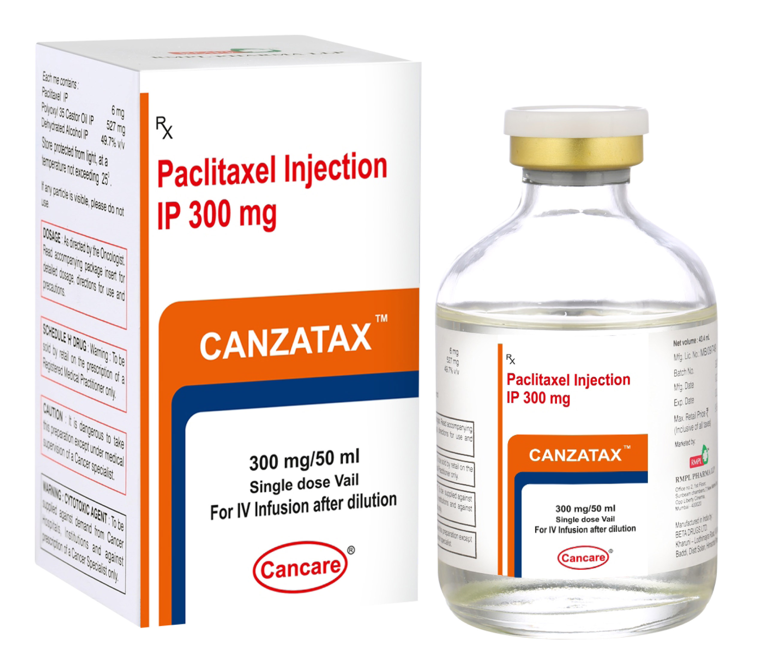 INJ. CANZATAX 300 MG