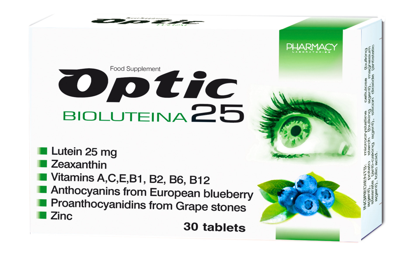 OPTIC BIOLUTEINA 25, tablets