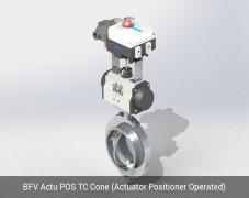 BUTTERFLY VALVE WITH ACTUATOR POTIONER OPERATED