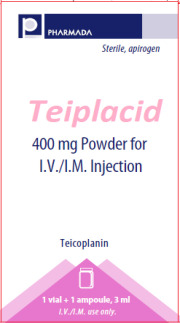 Teicoplanin (Teiplacid ) 400 mg lyophilized powder