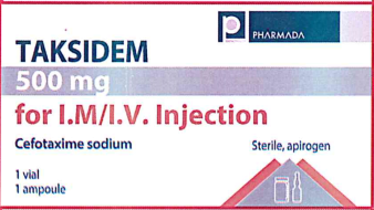 Cefotaxime Na (TAKSIDEM) 500 mg Powder for I.M./ I.V. Injection