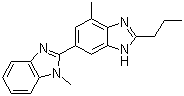 2-n-Propyl-4-methyl-6-(1-methylbenzimidazole-2-yl)benzimidazole