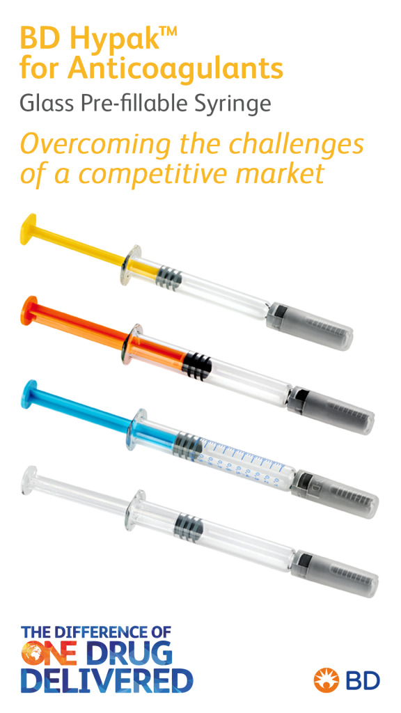 BD Hypak™ For Anticoagulants Glass Pre-fillable Syringe