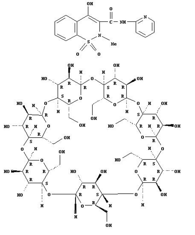 Function of Piroxicam beta cyclodextrin