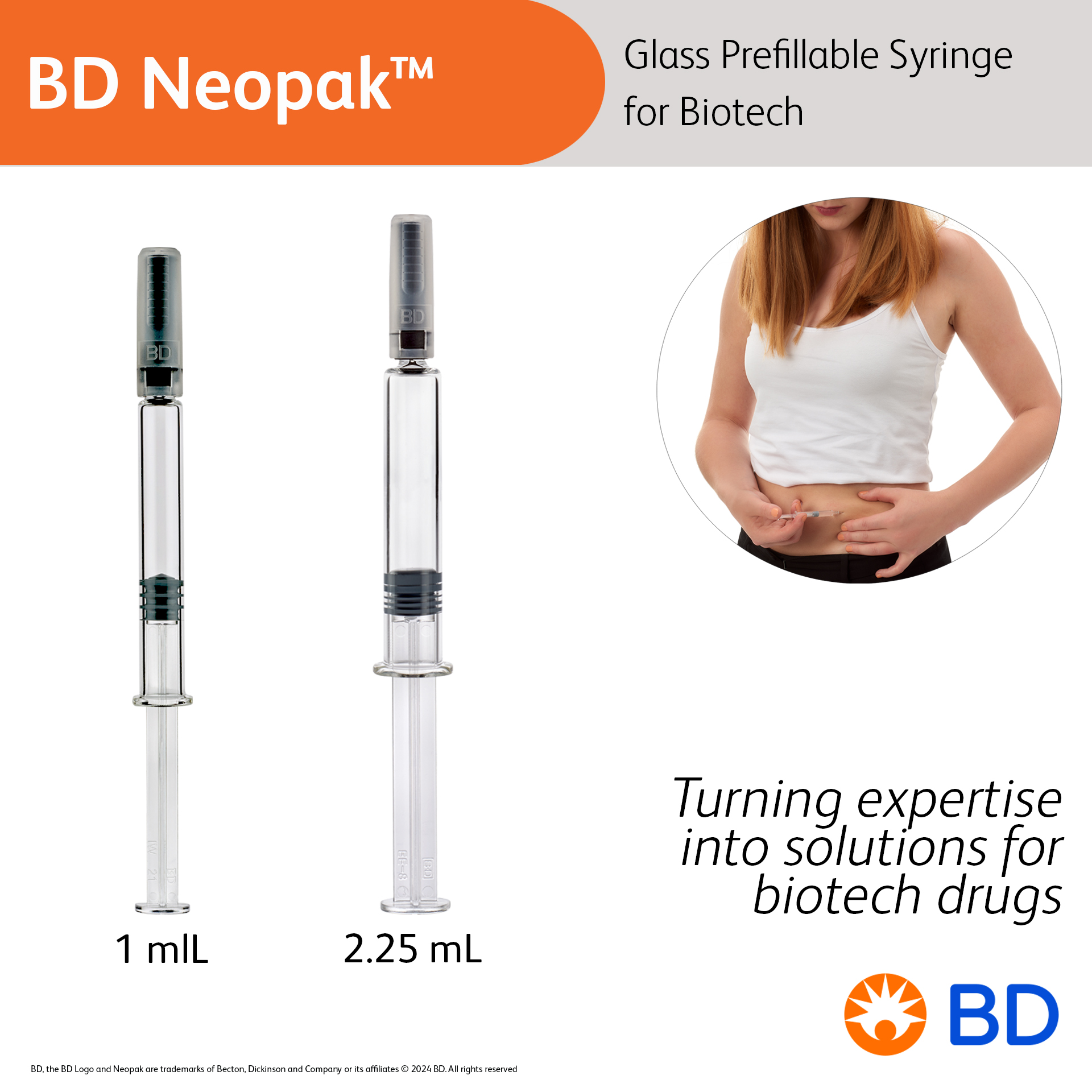 BD Neopak™ Glass Prefillable Syringe for Biotech