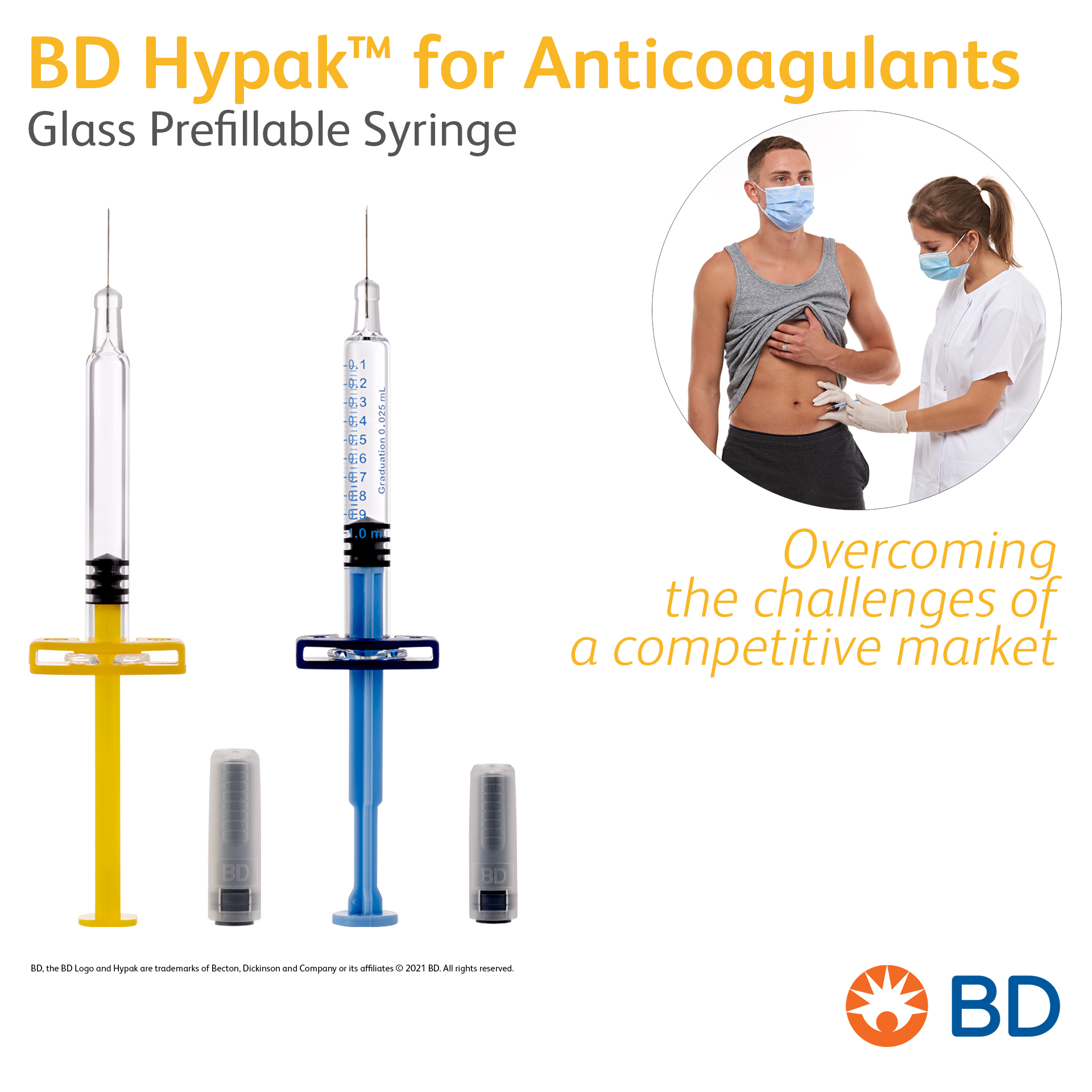BD Hypak™ for Anticoagulants Glass Prefillable Syringe