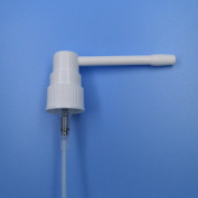 Throat spray pump with fixed long nozzle, Meter dosed