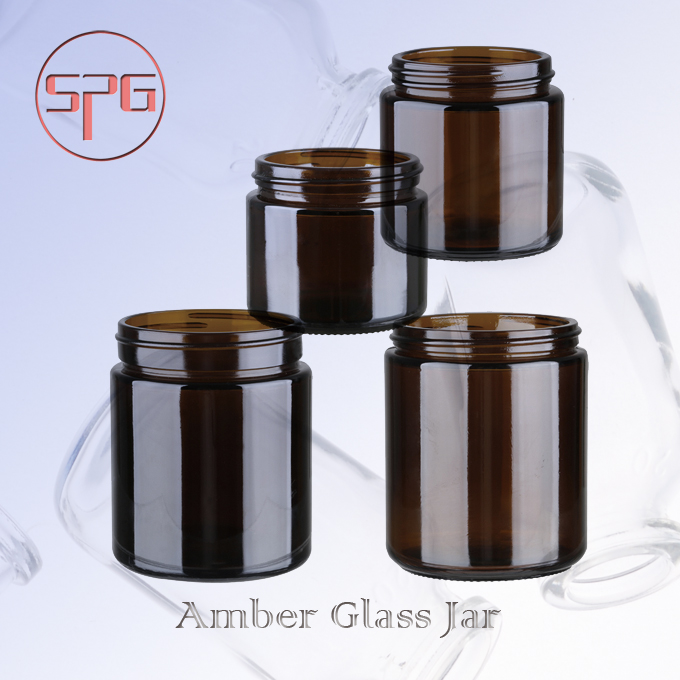 Amber Glass Jar