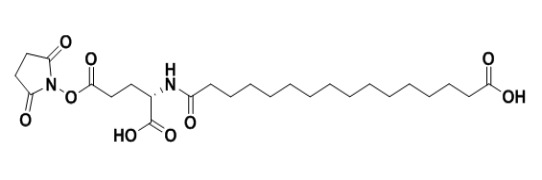 (S)-16-((1-carboxy-4-((2,5-dioxopyrrolidin-1-yl)oxy)-4-oxobutyl)amino)-16-oxohexadecanoic acid