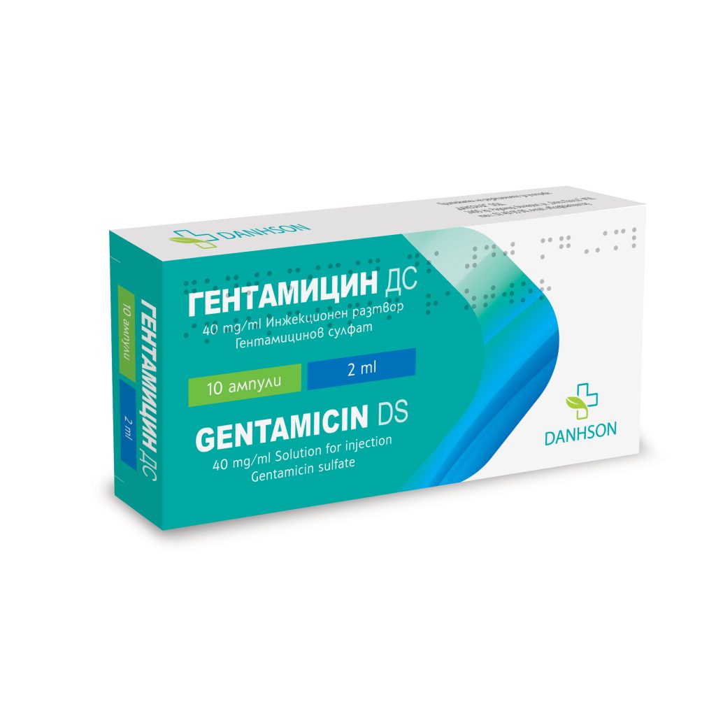 Gentamicin DS 40 mg/ml solution for injection 2 ml