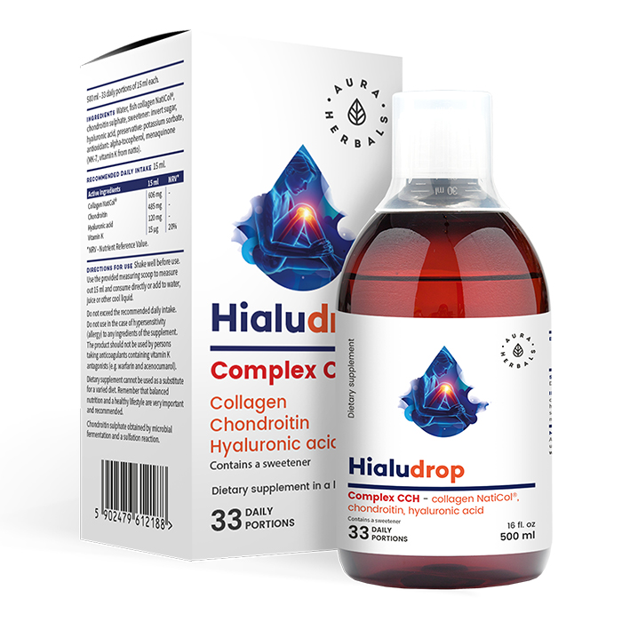 Aura Herbals Hialudrop Complex CCH - Collagen, Chondroitin, Hyaluronic acid (500 ml)