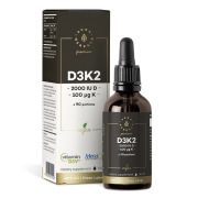 Aura Herbals Vitamin D3K2 2000 PREMIUM Vegan MenaQ7®, drops (50ml)