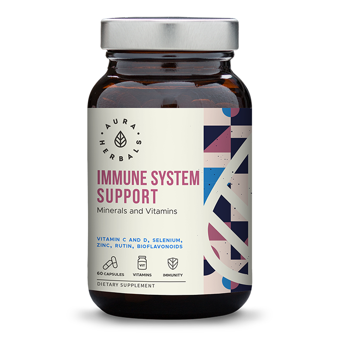 Aura Herbals Immune System Support - Minerals and Vitamins, 60 capsules