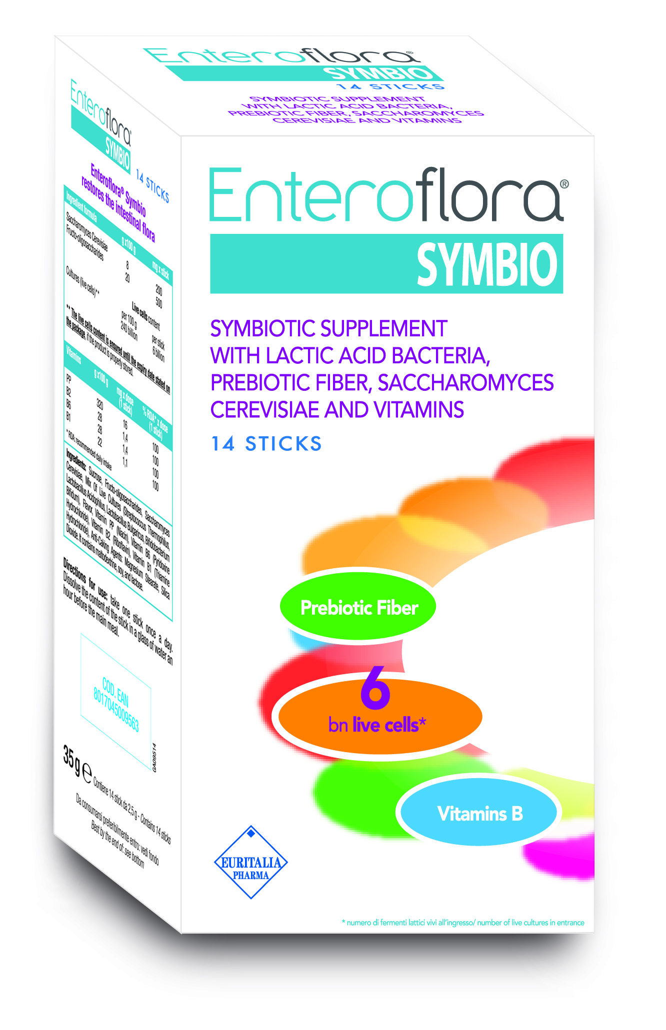 Enteroflora Lozenges 12 sticks 8 billions/dose