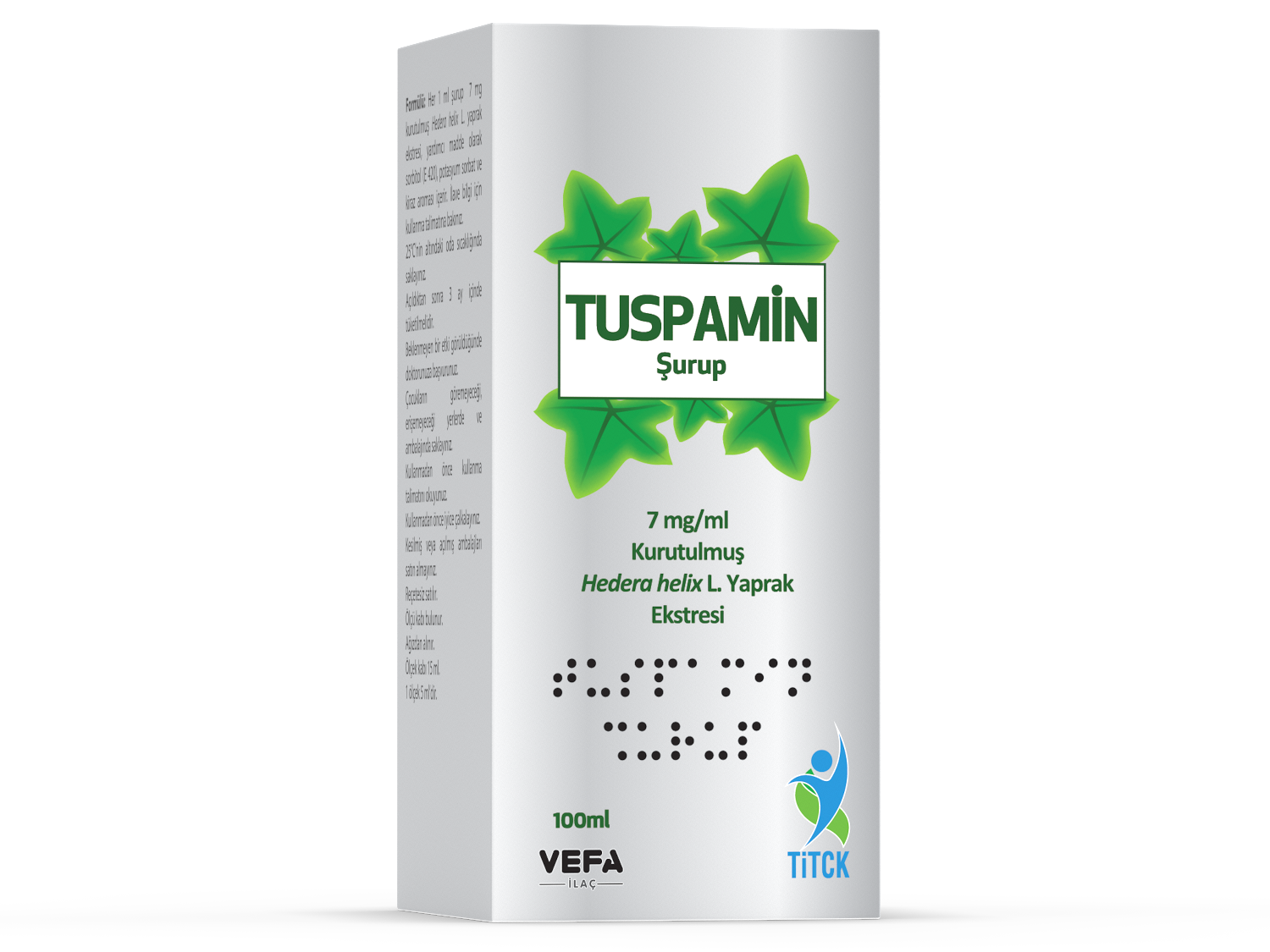 Tuspamin Syrup 35mg/5ml 100ml bottle