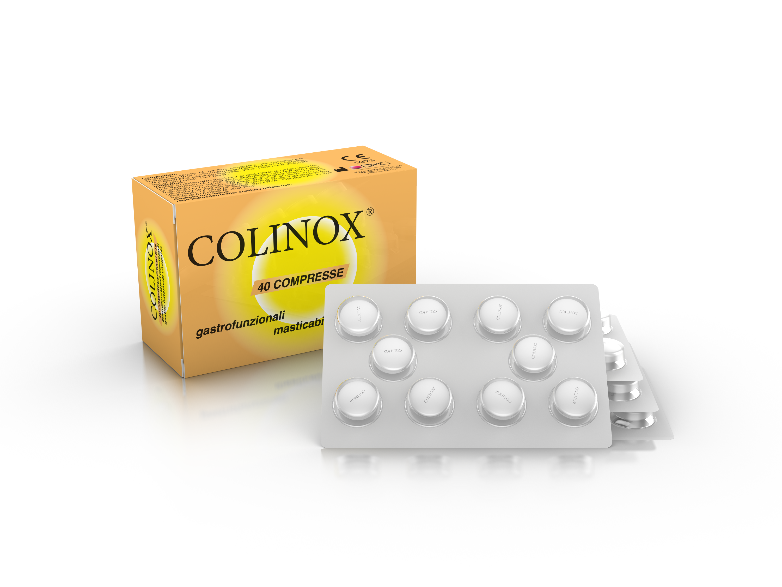 COLINOX - Treatment of meteorism, aerophagy and flatulent colics in  adults -  Chewable Tablets