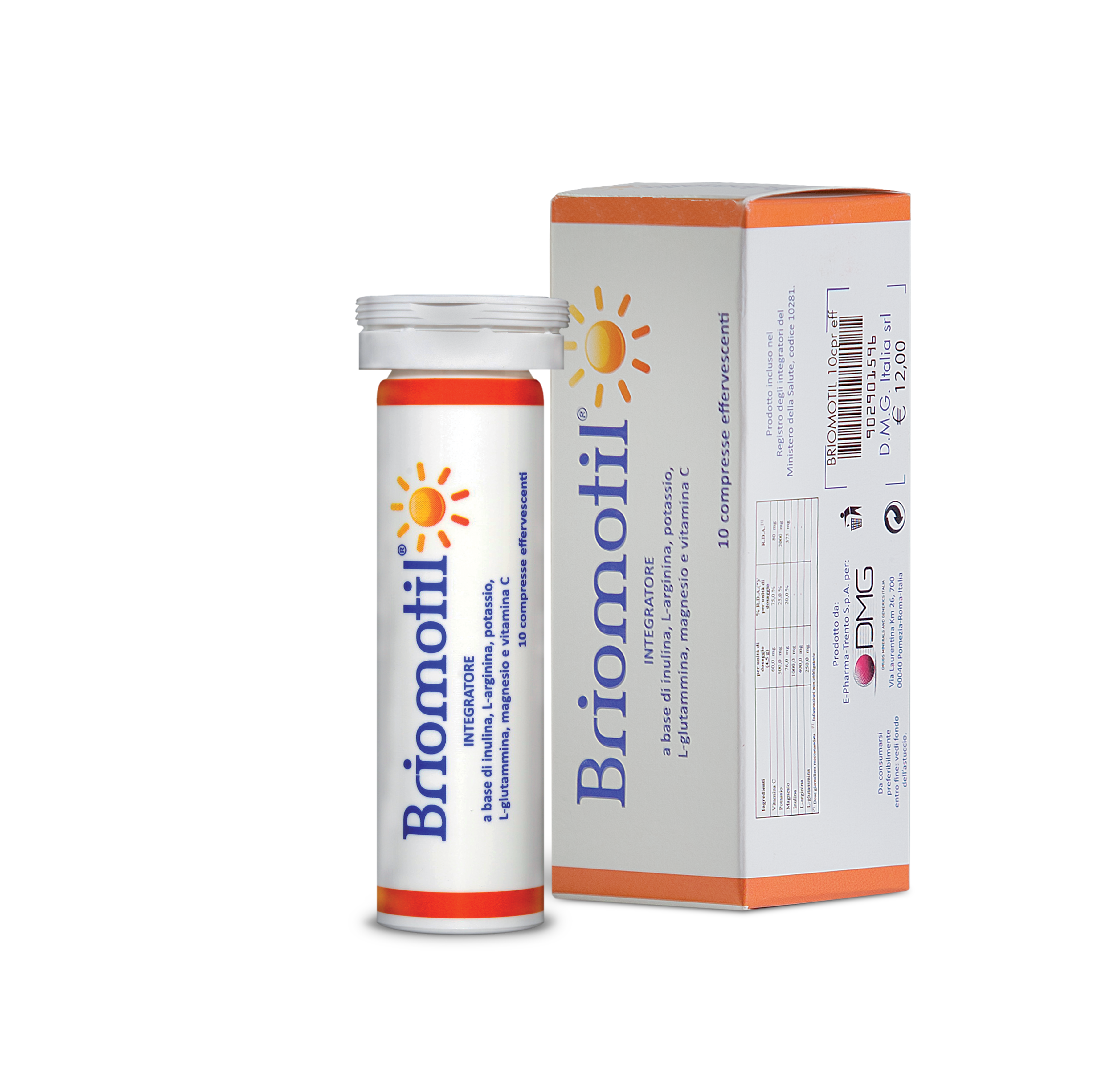 BRIOMOTIL - Reintegrates the useful substances for energy recovery - Effervescent Tablet