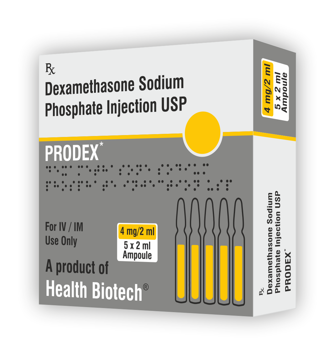 PRODEX - DEXAMETHASONE SODIUM 4 MG/2 ML INJECTABLE