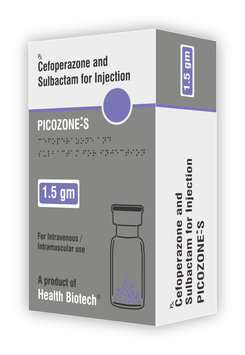 PICOZONE S - CEFOPERAZONE + SULBACTAM 1.5 GM INJECTABLE