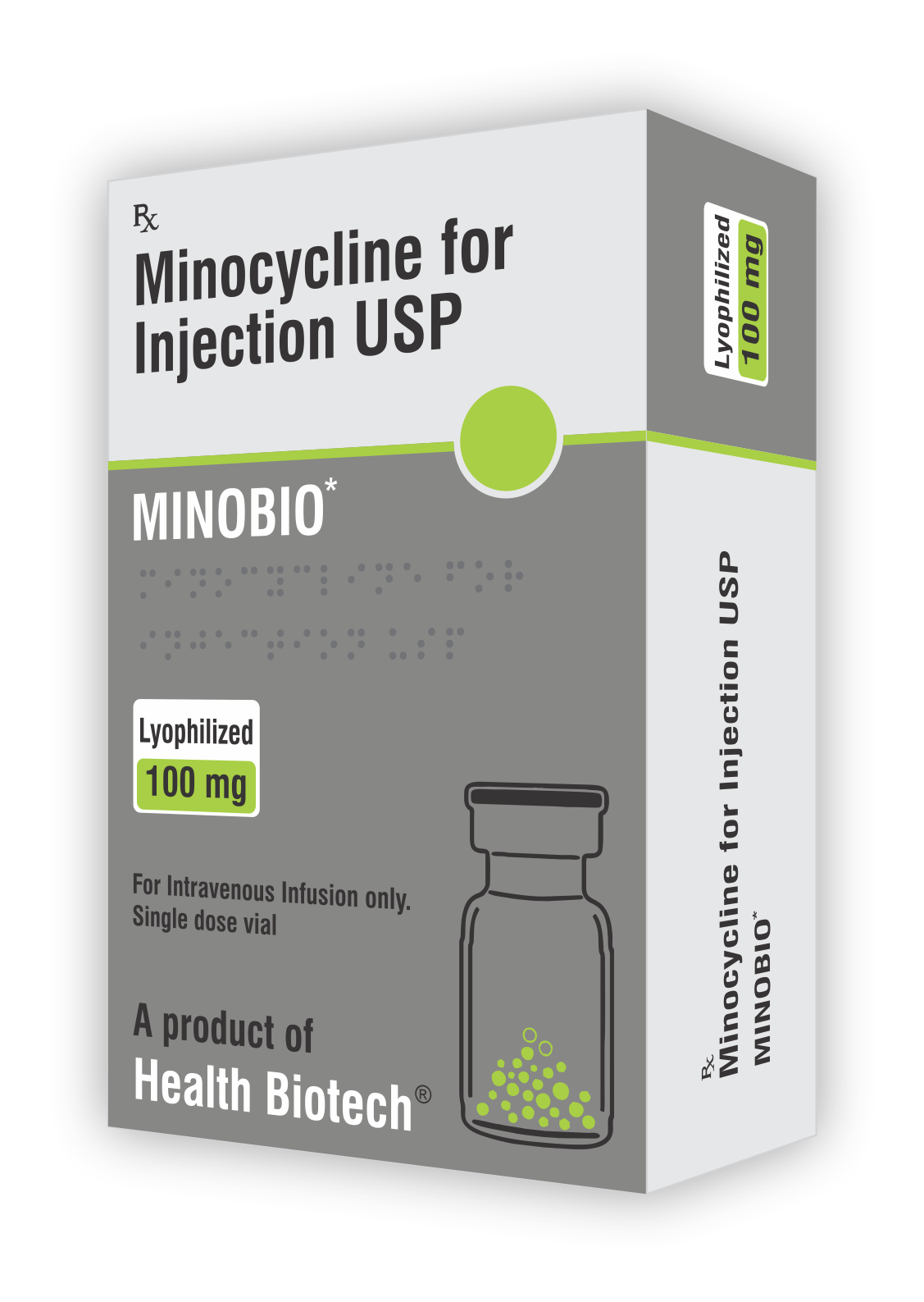 MINOBIO - MINOCYCLINE 100 MG/5 ML INJECTABLE