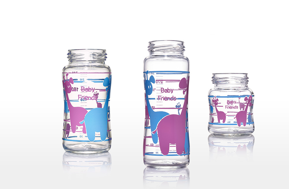 Oral- Baby bottles in glass