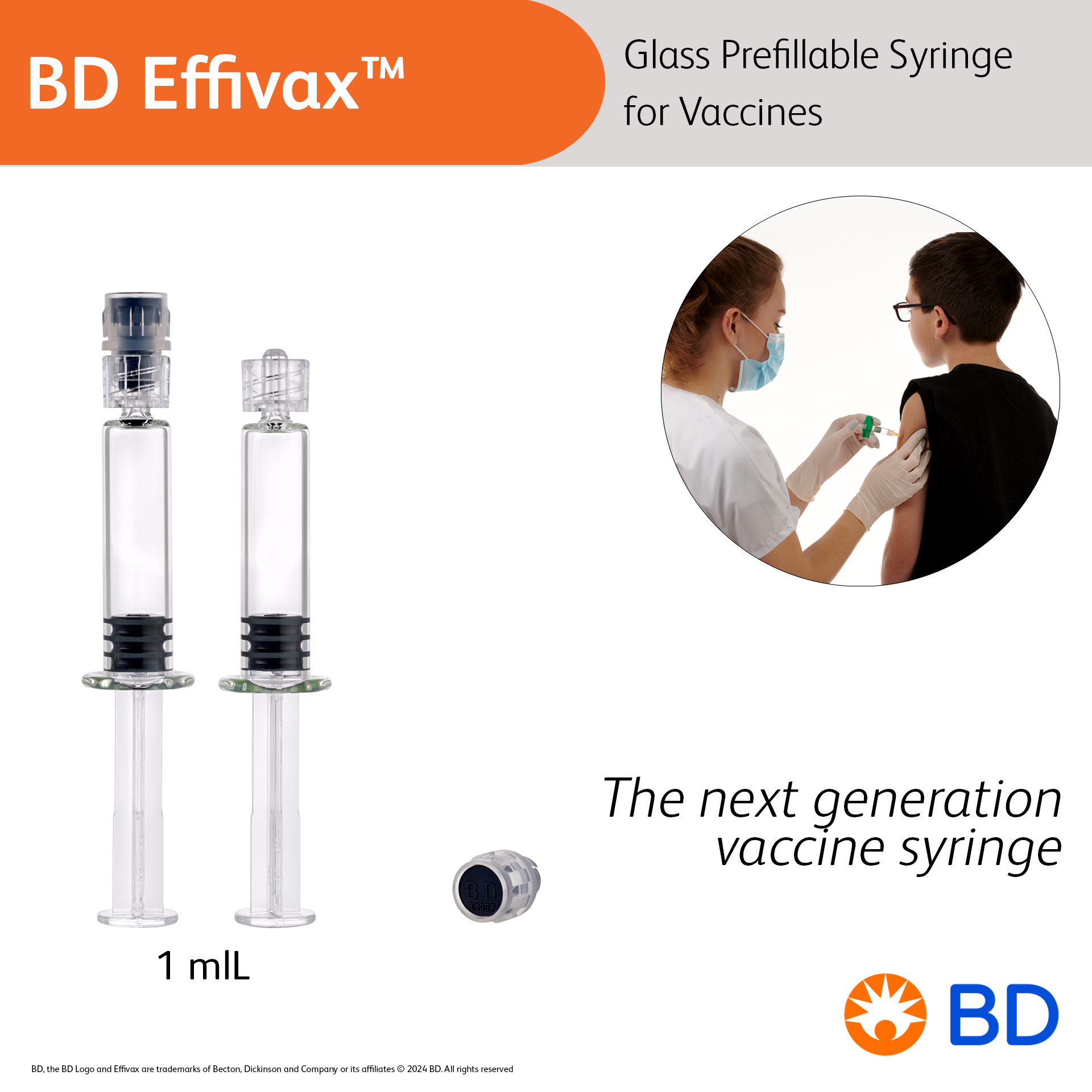 BD Effivax™ Glass Prefillable Syringe for Vaccines