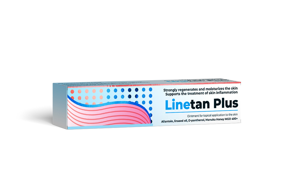 Linetan Plus - dermatological ointment with 2% allantoin, d-panhenol, sodium hyaluronate, Manuka honey MGO 400+ and linseed oil