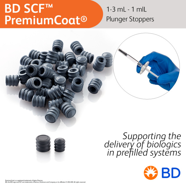 BD SCF™ PremiumCoat® 1 mlL & 1 - 3 mL Plunger Stoppers